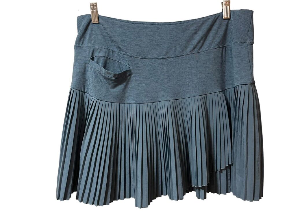 GGblue Ladies Trinity Golf Skort Pleated Blue Gray Size XL